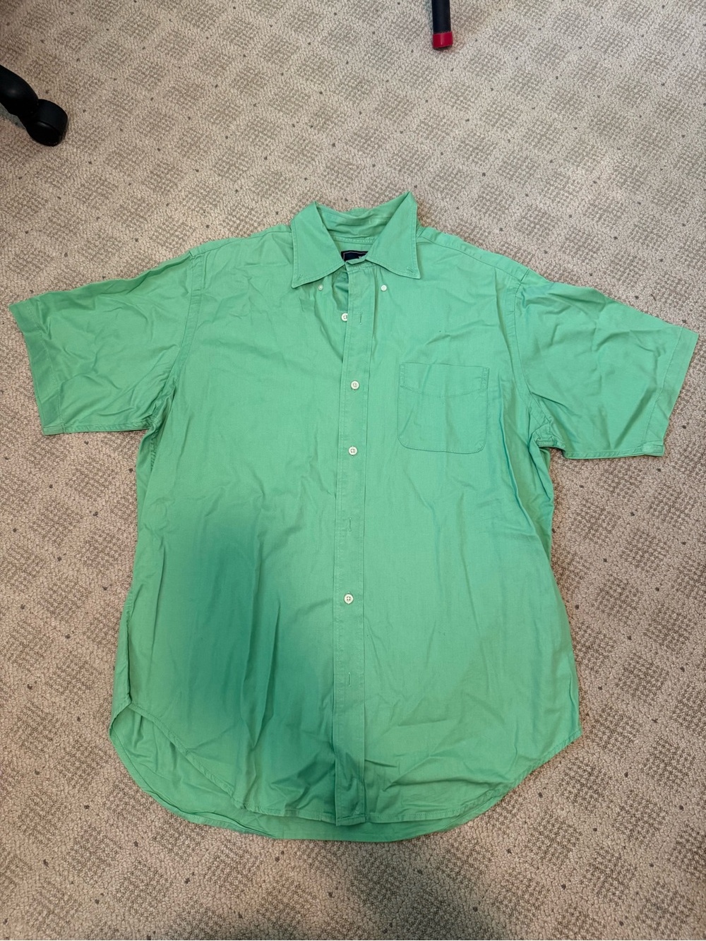 American Living Short-Sleeve Button-Down Shirt in Mint Green
